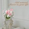 12Pcs Artificial Flowers Bouquet Tulip & Baby Breath, 19" Fake Flowers for Valentine’s Day, Wedding Bride Bouquets Home Indoor Vase Table Decor (Pink & White)